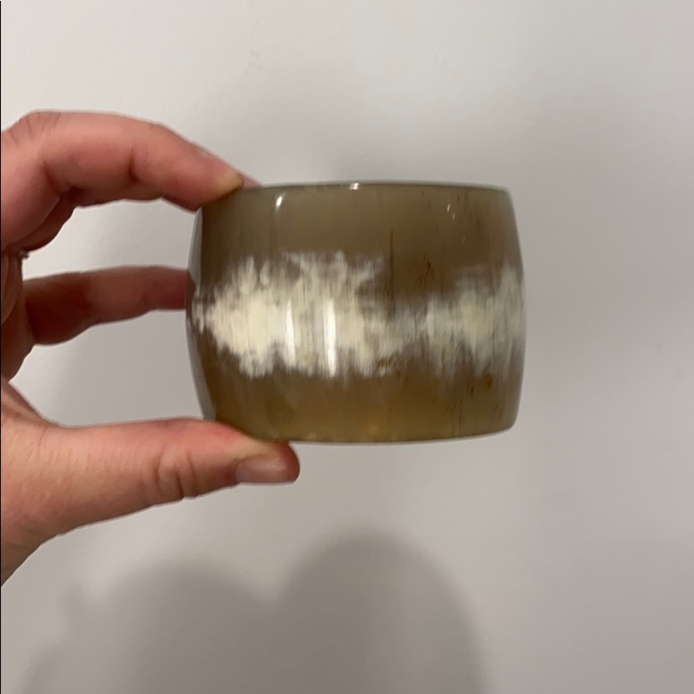 Natural Horn Wide Cuff Bangle Bracelet